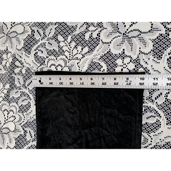 Nasty Gal Velvet Jumpsuit Women's 6 Black Pink Bow One Piece Side Zip Boho Y2K - Picture 10 of 12